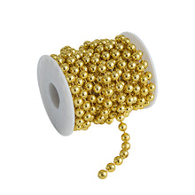 Load image into Gallery viewer, 5M/Roll 10M/Roll Christmas Tree Pearl String Imitation Pearl Beads Chain Metallic Gold Bead Wire Trim for DIY Garland Wedding Party Decor