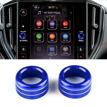 Load image into Gallery viewer, 2Pcs Car Rear Mirror Sound Audio Volume Knob Button Circle Cover Trim Interior Ring Decoration For Subaru Crosstrek 2024