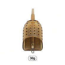 Load image into Gallery viewer, 1PC 30/40/50G Carpfishing Boat Type Bait Cage With Lead Drop Counterweight Wild Fishing Nest Breaker Feeder Fishing Accessories