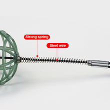 Load image into Gallery viewer, 1PC Adjustable Fluorescence Sea Fishing Bait Cage Plastic Nesting Cage With Figure-Eight Ring And Power Spring Fishing Supplies