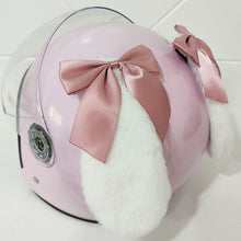 Load image into Gallery viewer, 2Pcs Lovely Motorcycle Helmet Long Cat Ears with Bows Motocross Electric Car Helmet Accessories Driving Styling Helmet Decroation