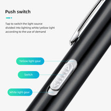 Load image into Gallery viewer, Portable Medical Handy LED Pen Light Flashlight Mini USB Rechargeable Dentist Nurse Torch with Stainless Steel Clip
