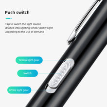 Load image into Gallery viewer, Mini Portable LED Pen Light USB Rechargeable Nursing Flashlight LED Torch Lamp With Stainless Steel Clip Pocket Led Flashlight