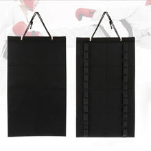 Load image into Gallery viewer, Wall Mounted Taekwondo Belt Display Rack 12 Belts Karate Belt Display Rack Hang Karate Belt Display Martial Arts Belts Organizer