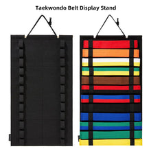 Load image into Gallery viewer, Wall Mounted Taekwondo Belt Display Rack 12 Belts Karate Belt Display Rack Hang Karate Belt Display Martial Arts Belts Organizer