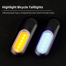 Load image into Gallery viewer, Bicycle High brightness COB Led Tail Light Bright Rear Red Bike Light USB Rechargeable Cycling Safety Lamp for Night Riding Lighting