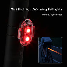Load image into Gallery viewer, Mini Bicycle USB Rechargerable Taillight Motorcycle Flash Light Waterproof Night Riding Warning Light 7 Colors Safty LED Cycling Light
