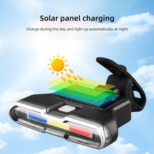 Load image into Gallery viewer, Bicycle Solar Taillight Rear Light Road Safety Light Ultra-bright Bike Taillight Waterproof Rechargeable 7 Modes Easy Install Ideal for Cyclists