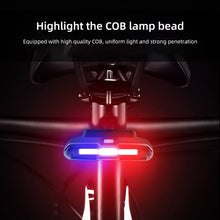 Load image into Gallery viewer, Bicycle Solar Taillight Rear Light Road Safety Light Ultra-bright Bike Taillight Waterproof Rechargeable 7 Modes Easy Install Ideal for Cyclists