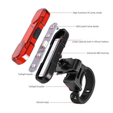 Load image into Gallery viewer, Night Bicycle Tail Light Outdoor Highlight USB Charging Mountain Led Warning Cycling Lights Tail Lamp Bicycle Accessories