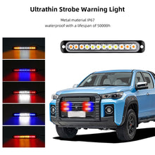 Load image into Gallery viewer, 12LED Car Strobe Warning Light Cheap Strobe Grille Flashing Lightbar Truck Car Beacon Lamp Amber Traffic Clearance Light