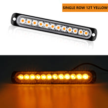 Load image into Gallery viewer, 12LED Car Strobe Warning Light Cheap Strobe Grille Flashing Lightbar Truck Car Beacon Lamp Amber Traffic Clearance Light
