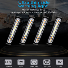 Load image into Gallery viewer, 12LED Car Strobe Warning Light Cheap Strobe Grille Flashing Lightbar Truck Car Beacon Lamp Amber Traffic Clearance Light