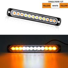 Load image into Gallery viewer, 12LED Car Strobe Warning Light Cheap Strobe Grille Flashing Lightbar Truck Car Beacon Lamp Amber Traffic Clearance Light