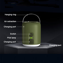 Load image into Gallery viewer, Electric Air Pump Ultralight Portable Wireless Air Compressor Inflator/Deflator Pumps with Camping Lantern for Air Cushion Beds