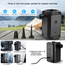 Load image into Gallery viewer, Portable Electric Air Pump Inflator Pump Rechargeable Air Compressor Battery PVC Boat Mattress Inflatable Pool Raft Tyre Balls