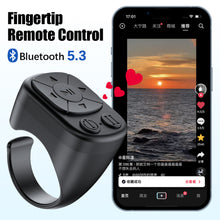 Load image into Gallery viewer, Blutooth 5.3 Remote Control Scrolling Finger Remote Mobile Phone Video Remote Control Selfie Stick Fingertip Camera Controller Automatic Page