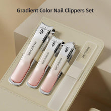 Load image into Gallery viewer, Gradient Color Nail Clippers Set Portable Stainless Steel Nail Clippers Durable Antioxidant Rust Resistant Household Manicure Tools