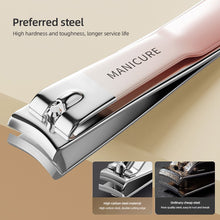 Load image into Gallery viewer, Gradient Color Nail Clippers Set Portable Stainless Steel Nail Clippers Durable Antioxidant Rust Resistant Household Manicure Tools