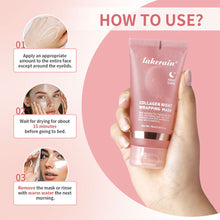 Load image into Gallery viewer, Collagen Night Cream Peel-off Facial Mask Deeply Moisturize Nourish Tighten Rejuvenate Skin Smear Collagen Facial Mask Night Skin Care