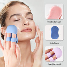 Load image into Gallery viewer, Silicone Finger Cover Facial Brush Soft Skin-friendly Makeup Remover Facial Cleanser Brush Portable Durable Cleaning Massage Brush