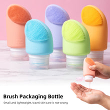Load image into Gallery viewer, 60/90ML Facial Brush Sub-bottle Durable Portable Silicone Travel Bottle Bath And Skincare Products Leakproof Hygienic Storage Bottle