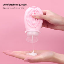 Load image into Gallery viewer, 100ML Shampoo Brush Sub-bottle Two-in-one Portable Washable Reusable Silicone Travel Bottle Shampoo Lotion Leakproof Storage Bottle