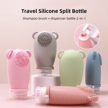 Load image into Gallery viewer, 100ML Facial Brush Sub-bottle Two-in-one Portable Silicone Travel Bottle Cosmetics Shampoo Lotion Leakproof Storage Bottle