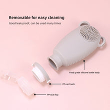 Load image into Gallery viewer, 100ML Facial Brush Sub-bottle Two-in-one Portable Silicone Travel Bottle Cosmetics Shampoo Lotion Leakproof Storage Bottle
