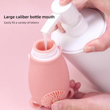 Load image into Gallery viewer, 100ML Facial Brush Sub-bottle Two-in-one Portable Silicone Travel Bottle Cosmetics Shampoo Lotion Leakproof Storage Bottle