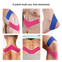 Load image into Gallery viewer, 5pcs Pre-cut V-shaped Muscle Patches Multipurpose Basketball Fitness Muscle Protector Patches Elastic Breathable Sports Support Patches