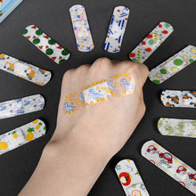 Load image into Gallery viewer, 120pcs/box Cartoon Transparent Band Aids Waterproof Breathable Cute Wound Hemostasis Anti-Bacterial First-Aid Woundplast