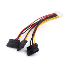 Load image into Gallery viewer, IDE Molex 4 pin to 1/2/3 x SATA Power Cable Serial ATA Y Splitter Hard Driver Dual Extension Cord Adapter Connector