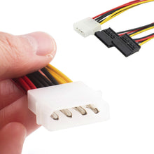 Load image into Gallery viewer, IDE Molex 4 pin to 1/2/3 x SATA Power Cable Serial ATA Y Splitter Hard Driver Dual Extension Cord Adapter Connector