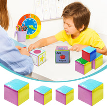Load image into Gallery viewer, Learning Cubes Pocket Classroom Dices DIY Education Playing Game Dices Teaching Stacking Blocks with 6Pcs Clear Pocket