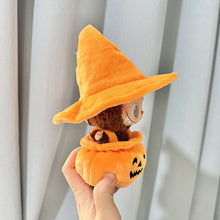 Load image into Gallery viewer, Halloween Pumpkin Clothes For 17cm Labubu Doll Clothes Fashion Doll Bat Wing Pumpkin Clothes with Hat Dolls Accessories
