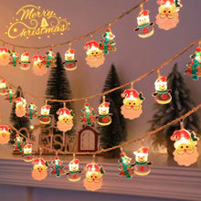 Load image into Gallery viewer, Christmas Decoration LED Light String Snowflake Snowman Santa Claus Christmas Tree String Light Xmas Tree Ornament For Home