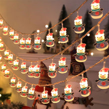 Load image into Gallery viewer, Christmas Decoration LED Light String Snowflake Snowman Santa Claus Christmas Tree String Light Xmas Tree Ornament For Home