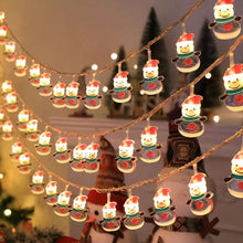 Load image into Gallery viewer, Christmas Decoration LED Light String Snowflake Snowman Santa Claus Christmas Tree String Light Xmas Tree Ornament For Home