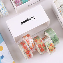 Load image into Gallery viewer, 5Rolls Kawaii Transparent Sticker Tape DIY Decorative Material Tape Sketchbook Stickers School Supplies Stationery