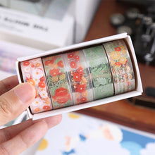 Load image into Gallery viewer, 5Rolls Kawaii Transparent Sticker Tape DIY Decorative Material Tape Sketchbook Stickers School Supplies Stationery