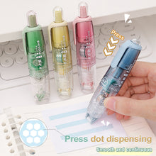 Load image into Gallery viewer, Transparent Dot Dispensing Double-sided Tape Replaceable Refills Handbook Dot Glue Stationery School Office Supplies