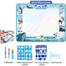 Load image into Gallery viewer, 60x80CM Magic Water Drawing Mat Coloring Doodle With Reusable Magic Pens Montessori Painting Board Educational Toys Kids Gifts