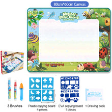 Load image into Gallery viewer, 60x80CM Magic Water Drawing Mat Coloring Doodle With Reusable Magic Pens Montessori Painting Board Educational Toys Kids Gifts