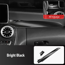 Load image into Gallery viewer, 2Pcs Car Carbon Fiber Texture Central Console Dashboard Panel Protective Cover Trim For Mercedes Benz 15-21 C W205 16-21 GLC X25