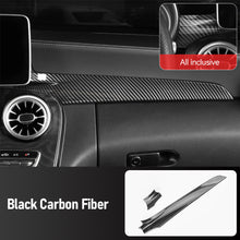 Load image into Gallery viewer, 2Pcs Car Carbon Fiber Texture Central Console Dashboard Panel Protective Cover Trim For Mercedes Benz 15-21 C W205 16-21 GLC X25