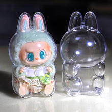 Load image into Gallery viewer, 1Pc Protective Acrylic Storage Case For Plush Dolls Display Bag for Labubu V2 Sitting Party No Doll Transparent Portable Cable Organizer Box Storage Case