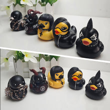 Load image into Gallery viewer, Satan Duck Punk Duck Small Death Rock Duck Valentina Lady Duck Goth Girl Duck for Desk Car Interior Truck Dashboard Tabletop Decoration