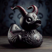 Load image into Gallery viewer, Satan Duck Punk Duck Small Death Rock Duck Valentina Lady Duck Goth Girl Duck for Desk Car Interior Truck Dashboard Tabletop Decoration