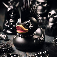 Load image into Gallery viewer, Satan Duck Punk Duck Small Death Rock Duck Valentina Lady Duck Goth Girl Duck for Desk Car Interior Truck Dashboard Tabletop Decoration